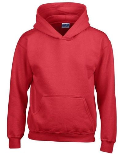 Gildan Heavy Blend Hooded Sweatshirt Top Hoodie - Red