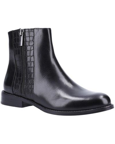 Hush Puppies 'frances' Leather Ankle Boots - Black