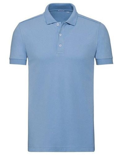 Russell Stretch Polo Shirt - Blue