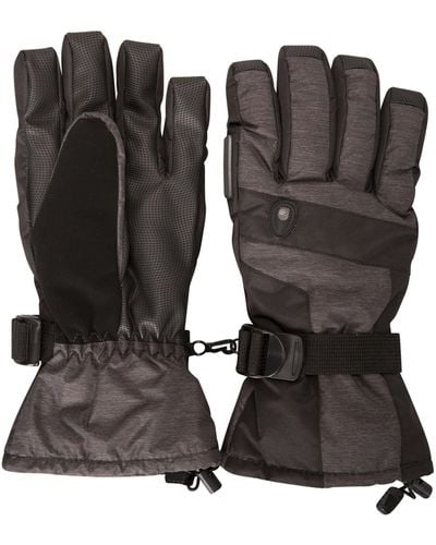 Mountain Warehouse Pursuit Extreme Ski Gloves Waterproof Heat Vent Mittens - Black