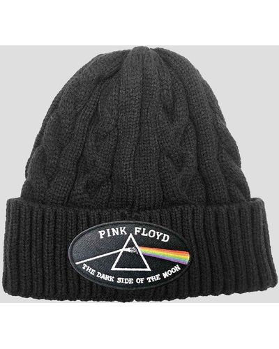 Pink Floyd Dark Side Of The Moon Black Border Cable Knit Beanie Hat