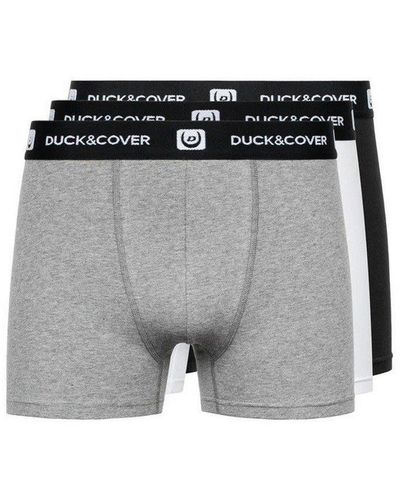 Duck and Cover Keach Boxer Shorts (pack Of 3) - Grey