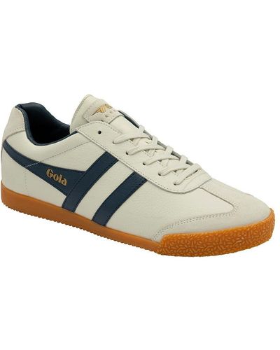 Gola 'harrier Leather' Leather Lace-up Trainers - White