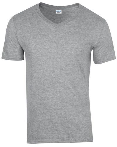 Gildan Softstyle V Neck T-shirt - Grey