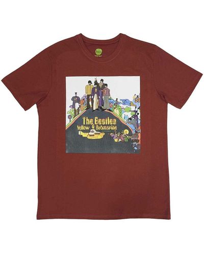 Beatles Yellow Submarine Album T Shirt - Red