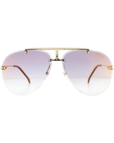 Carrera Aviator Gold Havana Grey Gold Mirror Sunglasses - Purple