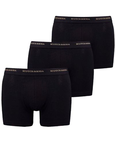 Scotch & Soda 3 Pack Base Logo Boxer - Black