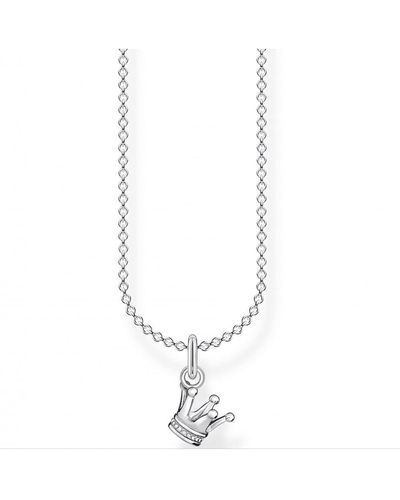 Thomas Sabo Silver Crown 45cm Sterling Silver Necklace - Ke2040-001-21-l45v - White