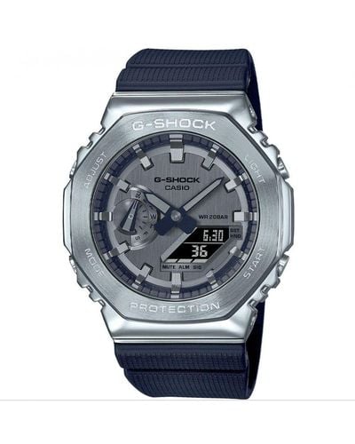 G-Shock Stainless Steel Classic Analogue Quartz Watch - Gm-2100-1aer - Blue