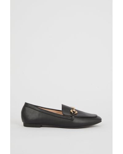 PRINCIPLES : Lottie Snaffle Detail Flat Loafers - Black