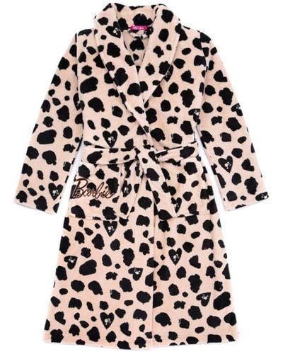 Barbie Leopard Print Dressing Gown - White