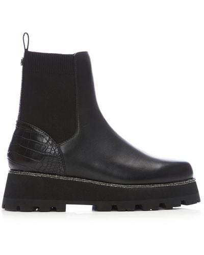 Moda In Pelle 'gerri' Leather Ankle Boots - Black
