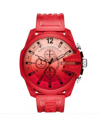 DIESEL Mega Chief Nylon Fashion Analogue Quartz Watch - Dz4534 - Red