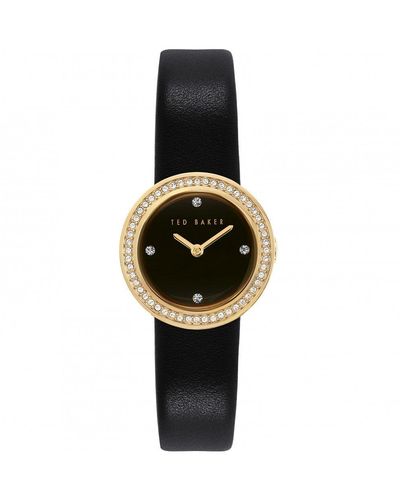 Ted Baker Gold Plated Stainless Steel Fashion Analogue Watch - Bkpses003uo - Black