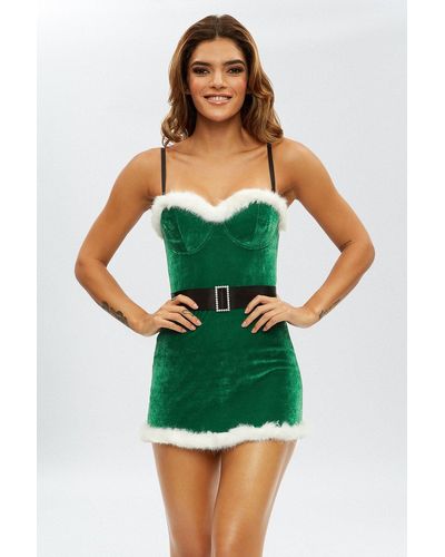 Ann Summers Sexy Santa Elf Dress - Green