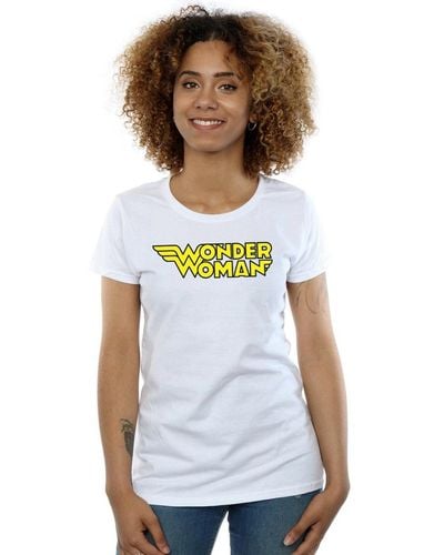 Dc Comics Wonder Woman Winged Logo Cotton T-shirt - White
