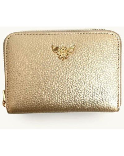 Apatchy London Gold Leather Purse - Natural