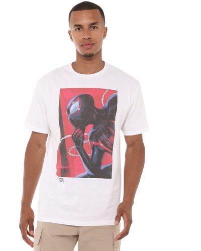 Marvel Spiderman Unmasking Miles Morales T-shirt - White