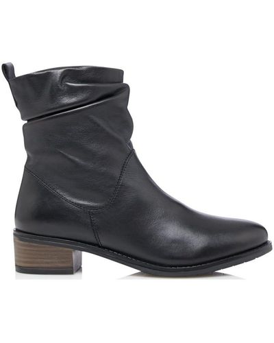 Dune 'pagers 2' Leather Ankle Boots - Black