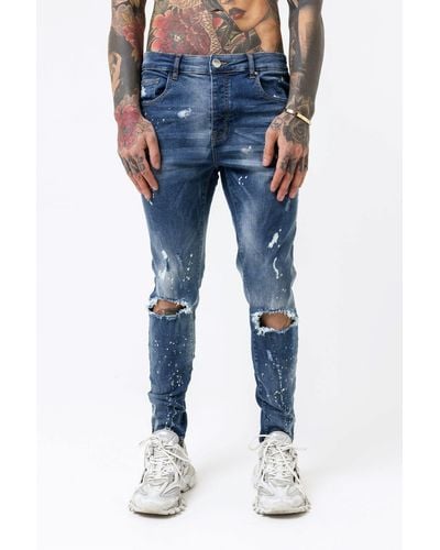 Good For Nothing Cotton Skinny Denim Jeans - Blue