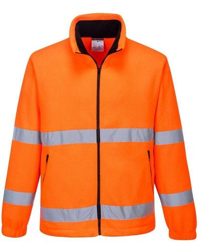 Portwest Essential Hi-vis Safety Fleece Jacket - Orange