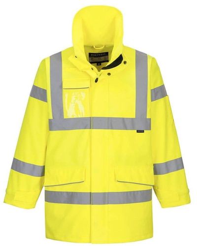 Portwest Hi-vis Raincoat - Yellow