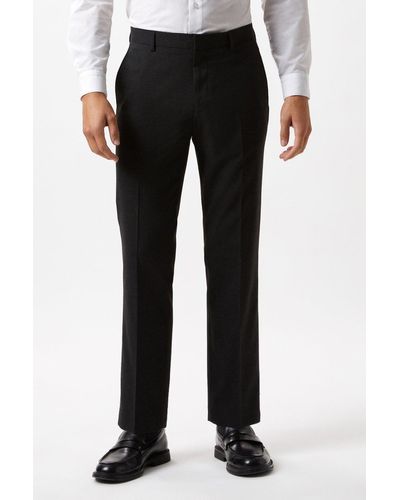 Burton Slim Fit Charcoal Essential Suit Trousers - Black