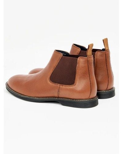 Duck and Cover Maxwall Leather Chelsea Boots - Brown