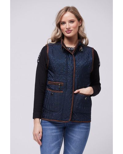 Saloos Quilted Gilet - Blue