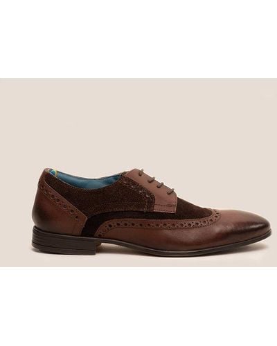 Oswin Hyde Miles Leather Derby Brogue - Brown
