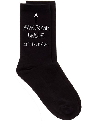 60 SECOND MAKEOVER Awesome Uncle Of The Bride Black Calf Socks