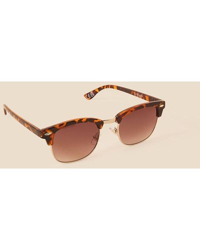 Accessorize Classic Square Tortoiseshell Sunglasses - Natural
