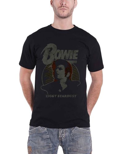 David Bowie Vintage Ziggy Stardust T Shirt - Black