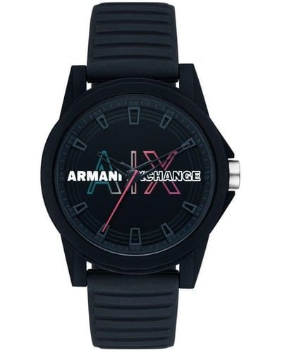 Armani Exchange Nylon Fashion Analogue Quartz Multifunction Watch - Ax2529 - Blue