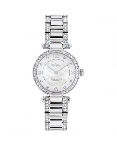 COACH Cary Stainless Steel Fashion Analogue Quartz Watch - 14503837 - White