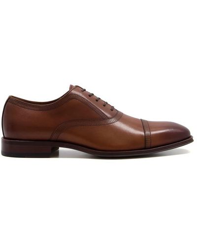 Dune 'spoon' Leather Oxfords - Brown