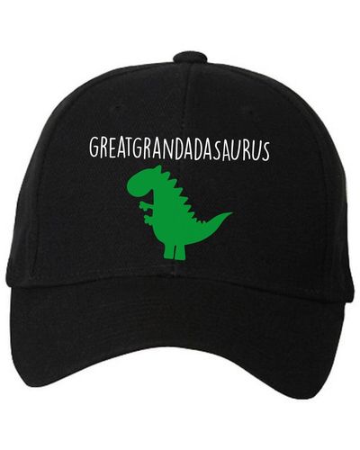 60 SECOND MAKEOVER Great Grandad Black Cap Greatgrandadasaurus - Green