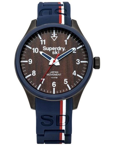 Superdry Ski Stainless Steel Fashion Analogue Quartz Watch - Syg185u - Blue