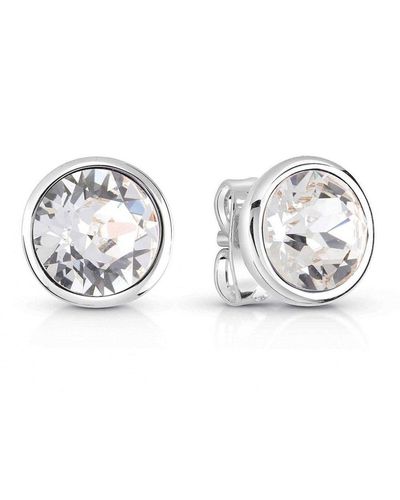 Guess Ladies Miami Studs Stainless Steel Earrings - Ube83059a - Metallic