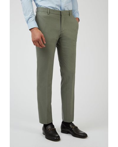 Limehaus Plain Slim Trousers - Green