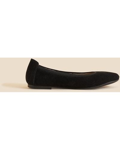 Accessorize Suede Ballet Court Shoes - Natural