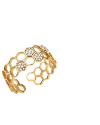 Arte Nova Jewellery Ring Zirconias - Metallic