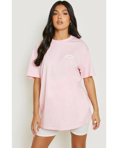Boohoo Maternity Athleisure Pocket Print T-shirt - Pink