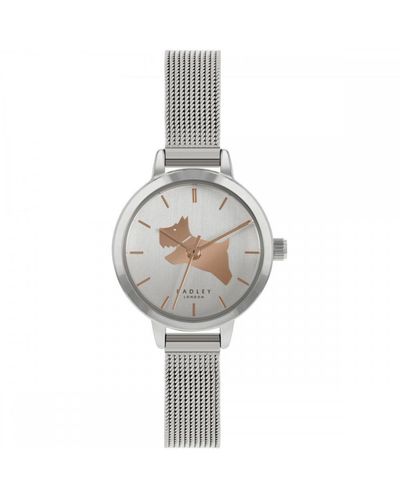 Radley Dog Dial Stainless Steel Fashion Analogue Quartz Watch - Ry4549a - White