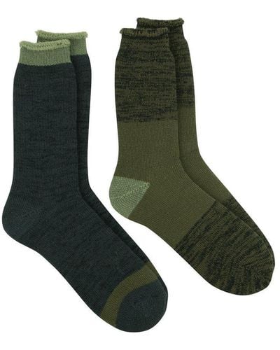 Totes Mens 3.0 Tog Brushed Inside Thermal Socks (twin Pack) - Black