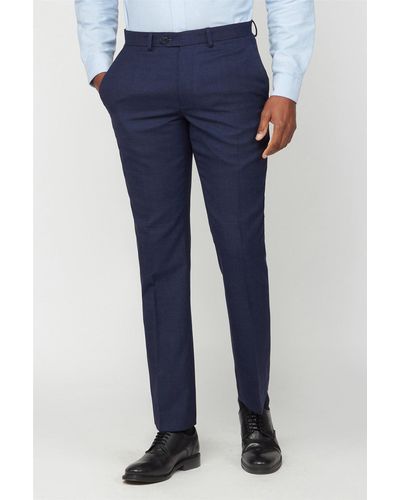 Jeff Banks Semi Plain Regular Fit Trouser - Blue