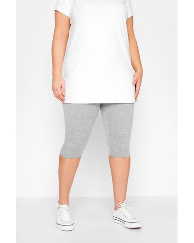 Yours Essential Cropped Leggings - Grey