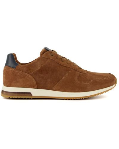 Dune 'trilogy' Suede Trainers - Brown