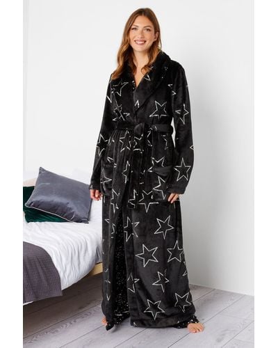 Long Tall Sally Tall Dressing Gown - Black