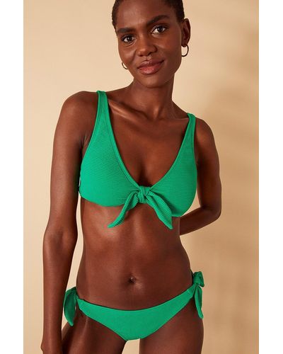 Accessorize Crinkle Bikini Bottoms - Green